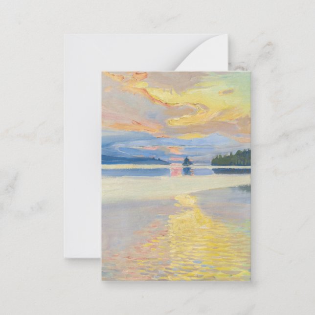 Akseli Gallen-Kallela - Sonnenuntergang über dem S Mitteilungskarte (Vorderseite)