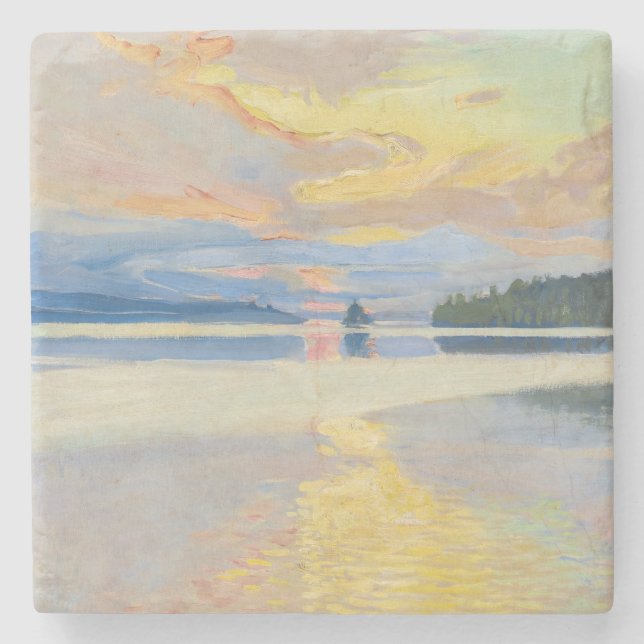 Akseli Gallen-Kallela - Sonnenuntergang über dem S Steinuntersetzer (Vorderseite)