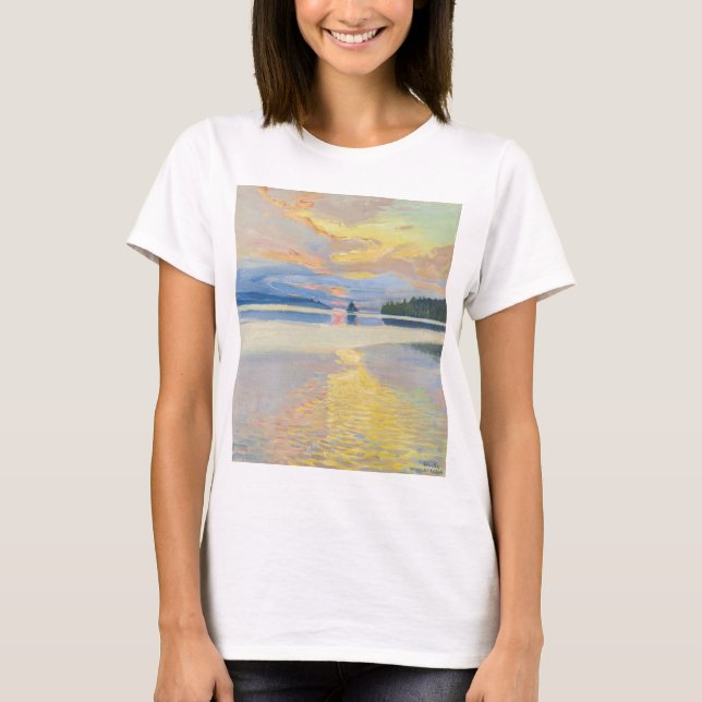 Akseli Gallen-Kallela - Sonnenuntergang über dem S T-Shirt (Vorderseite)