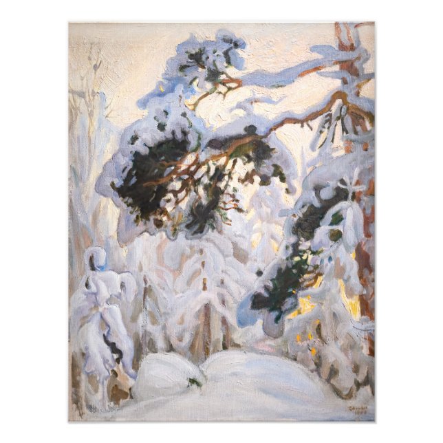 Akseli Gallen-Kallela - Wald im Winter Fotodruck (Vorne)