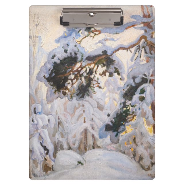 Akseli Gallen-Kallela - Wald im Winter Klemmbrett (Vorderseite)