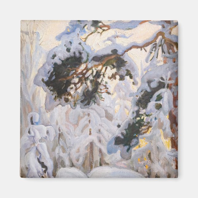 Akseli Gallen-Kallela - Wald im Winter Magnet (Vorne)