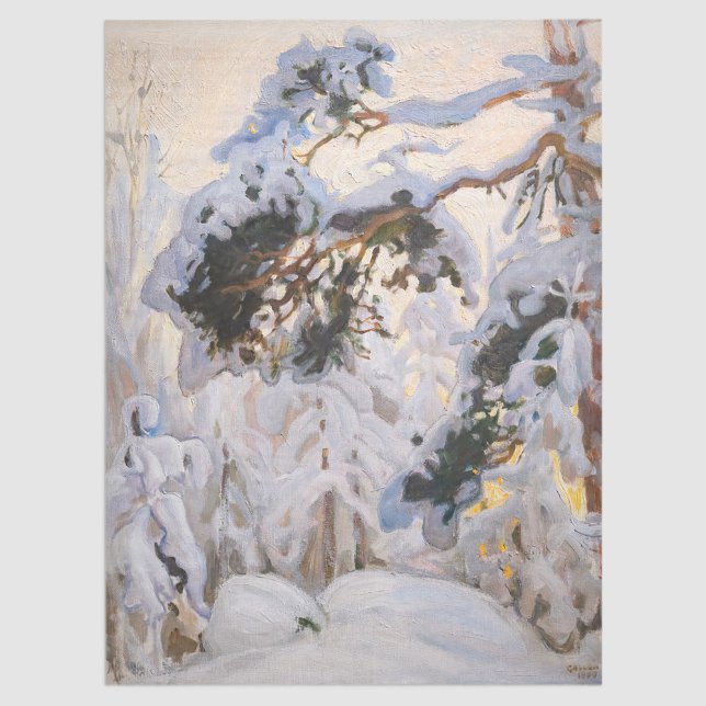 Akseli Gallen-Kallela - Wald im Winter Seidenpapier (Von Creator hochgeladen)
