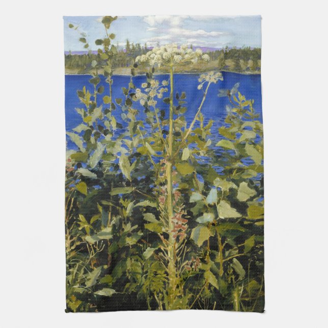 Akseli Gallen-Kallela - Wild Angelica Geschirrtuch (Vertikal)
