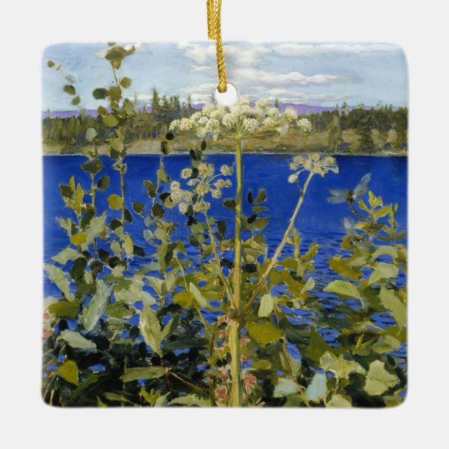 Akseli Gallen-Kallela - Wild Angelica Keramikornament (Vorderseite)