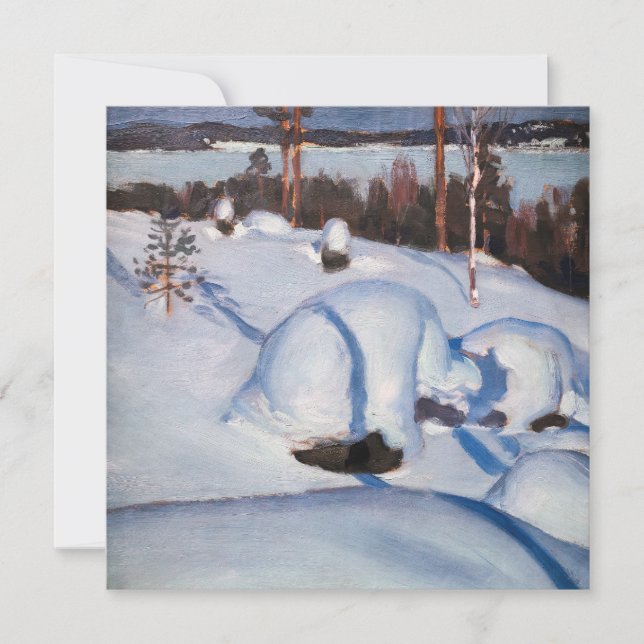 Akseli Gallen-Kallela - Winterlandschaft #1 Dankeskarte (Vorderseite)