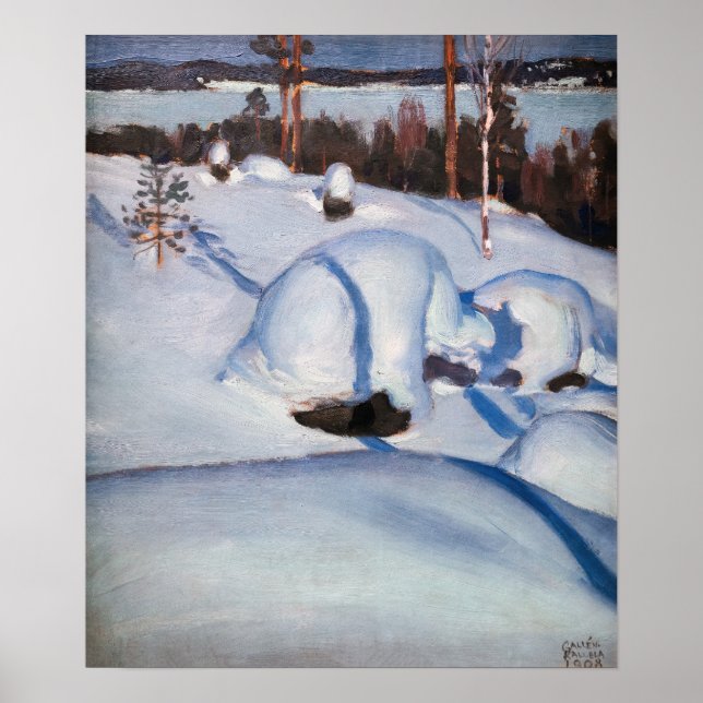 Akseli Gallen-Kallela - Winterlandschaft #1 Poster (Vorne)