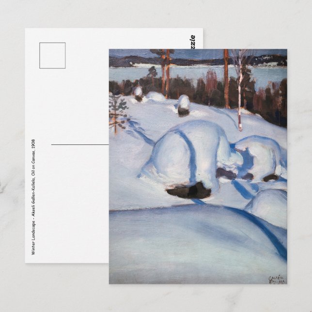 Akseli Gallen-Kallela - Winterlandschaft #1 Postkarte (Vorne/Hinten)