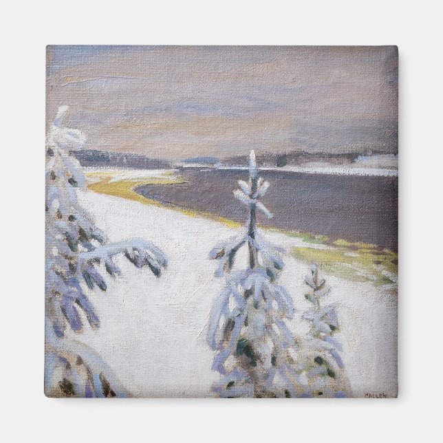 Akseli Gallen-Kallela - Winterlandschaft #2 Magnet (Vorne)