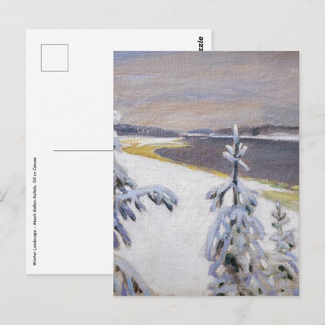 Akseli Gallen-Kallela - Winterlandschaft #2 Postkarte (Vorne/Hinten)