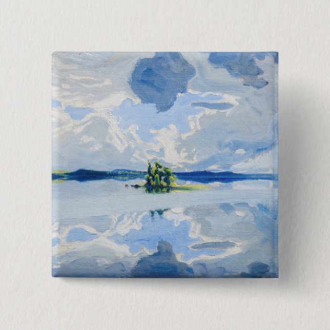 Akseli Gallen-Kallela - Wolken oberhalb eines Sees Button (Vorderseite)