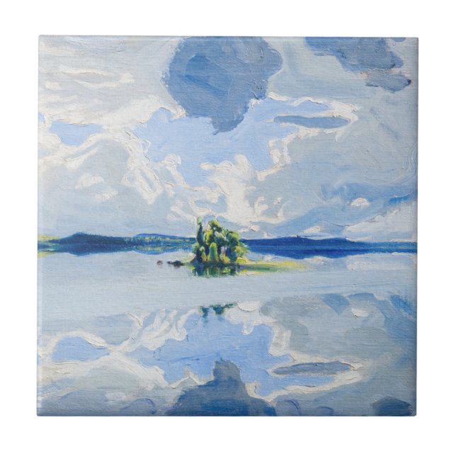 Akseli Gallen-Kallela - Wolken oberhalb eines Sees Fliese (Vorderseite)
