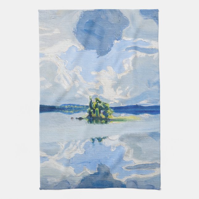 Akseli Gallen-Kallela - Wolken oberhalb eines Sees Geschirrtuch (Vertikal)