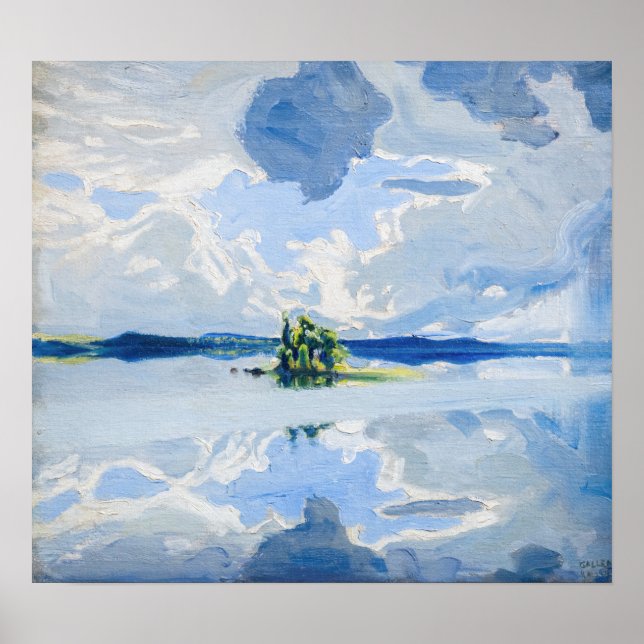 Akseli Gallen-Kallela - Wolken oberhalb eines Sees Poster (Vorne)