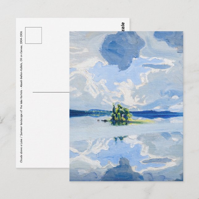 Akseli Gallen-Kallela - Wolken oberhalb eines Sees Postkarte (Vorne/Hinten)