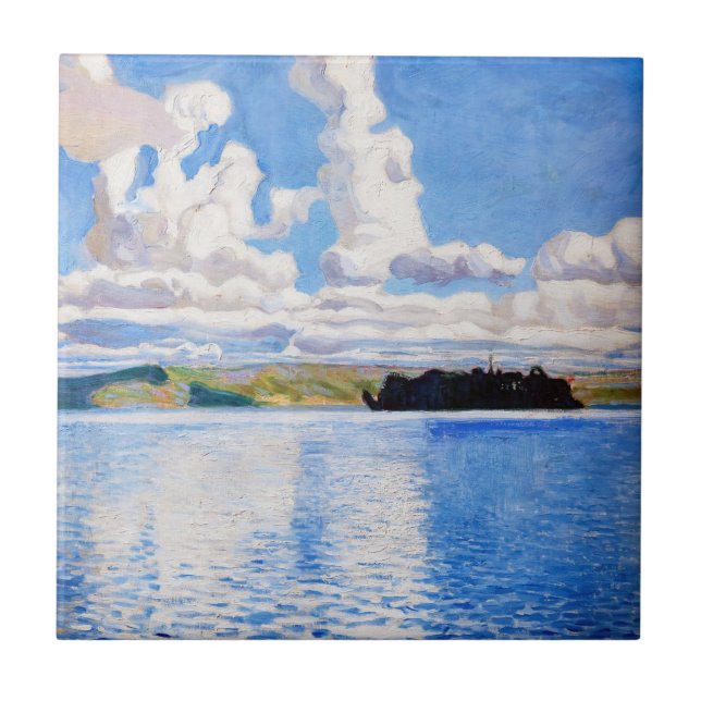 Akseli Gallen-Kallela - Wolkentürme Fliese (Vorderseite)