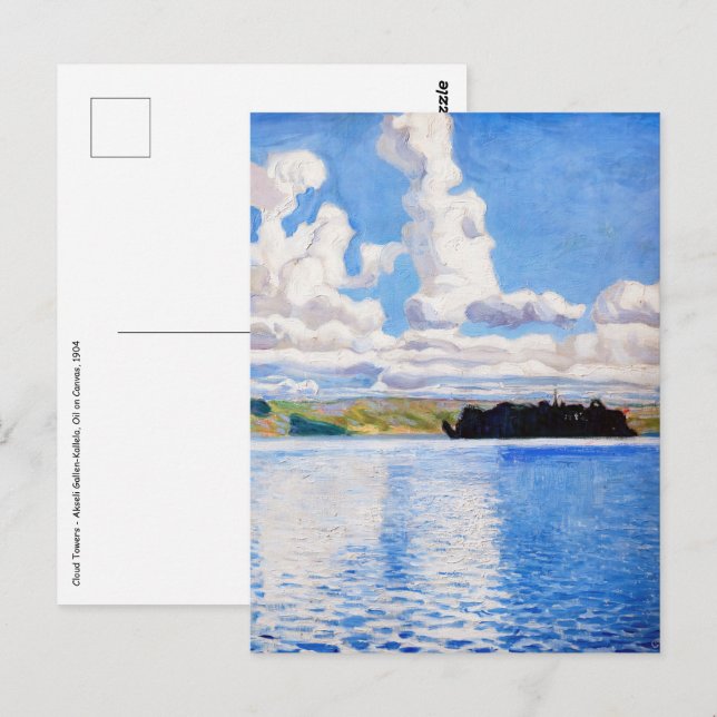 Akseli Gallen-Kallela - Wolkentürme Postkarte (Vorne/Hinten)