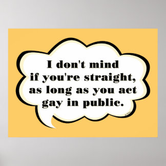 Akt Gay in Public (umgekehrt) Poster