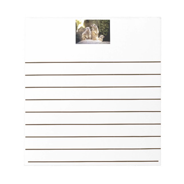 Akt Natural Meerkats Notizblock (Vorderseite)