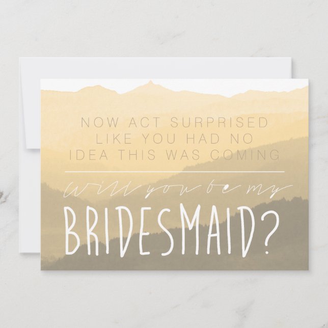 Akt Überraschung | Meine Bridesmaid-Karte Einladung (Vorderseite)