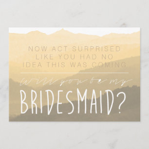 Akt Überraschung   Meine Bridesmaid-Karte Einladung