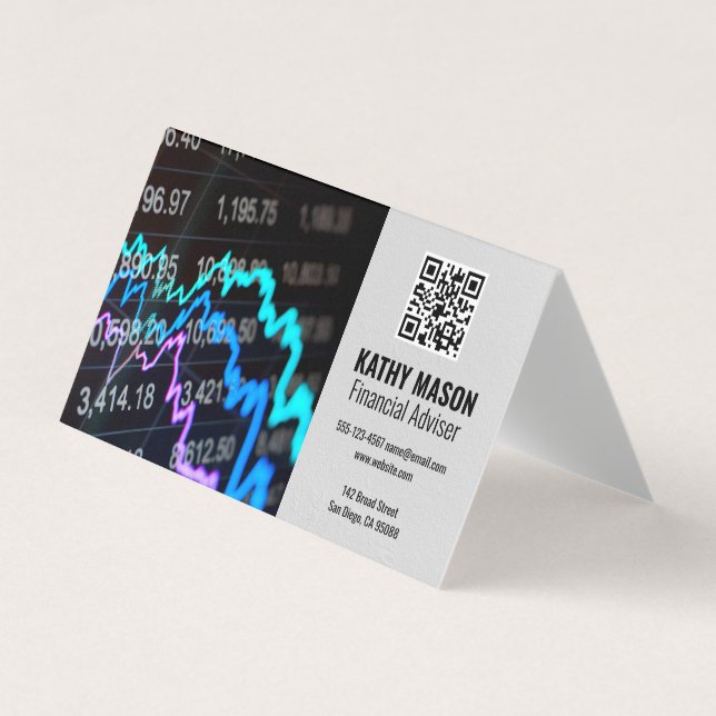 Aktienkurs | QR-Code Visitenkarten (Vorderseite)