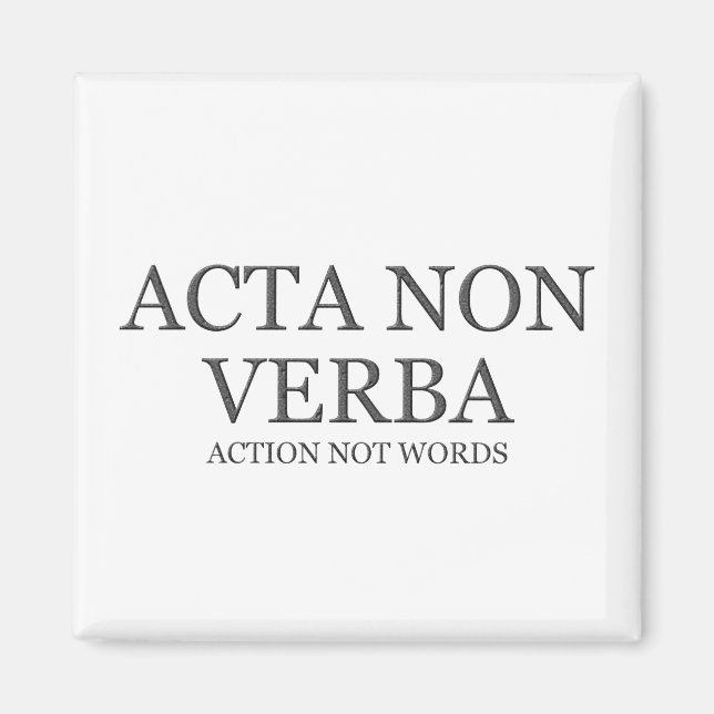 Aktion ohne Worte - dunkel Magnet (Vorne)