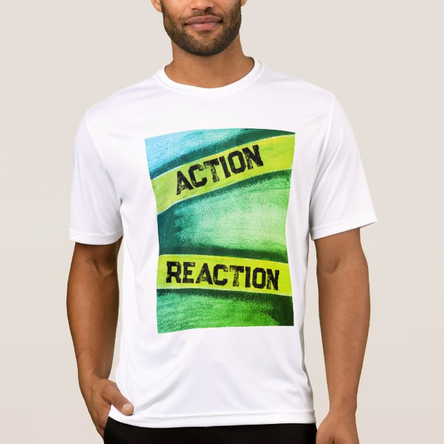 "Aktion und Reaktion" der Männer T-Shirt (Vorderseite)