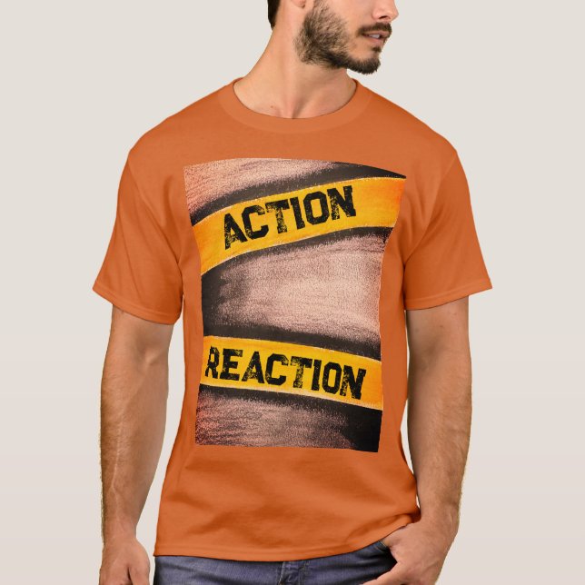 "Aktion und Reaktion" von Orange Men T-Shirt (Vorderseite)