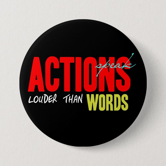 Aktionen sprechen lauter button (Vorderseite)