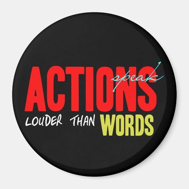 Aktionen sprechen lauter magnet (Vorne)