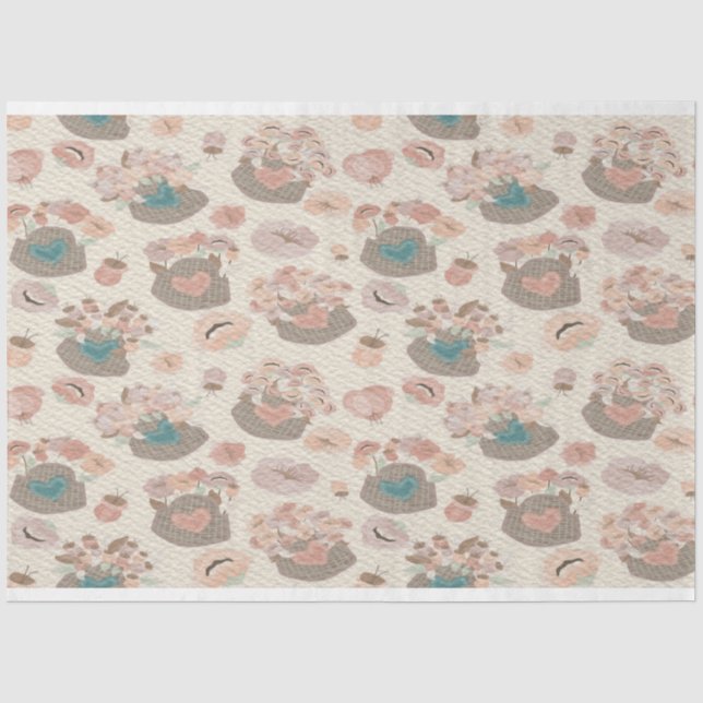 Aktionskorb für die Blume von Retro Pastel Seidenpapier (Vorderseite)