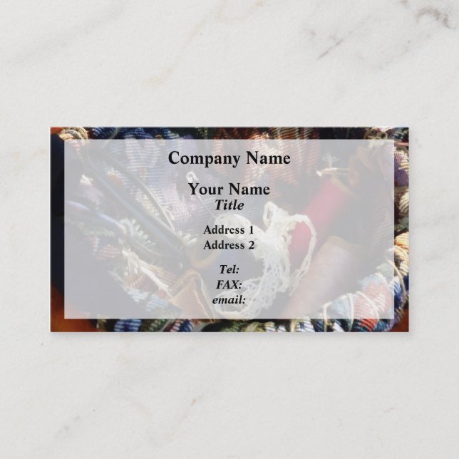 Aktionskorb für Häkeln und Thread Visitenkarte (Vorderseite)