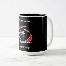 Aktiv und intelligent sein zweifarbige tasse