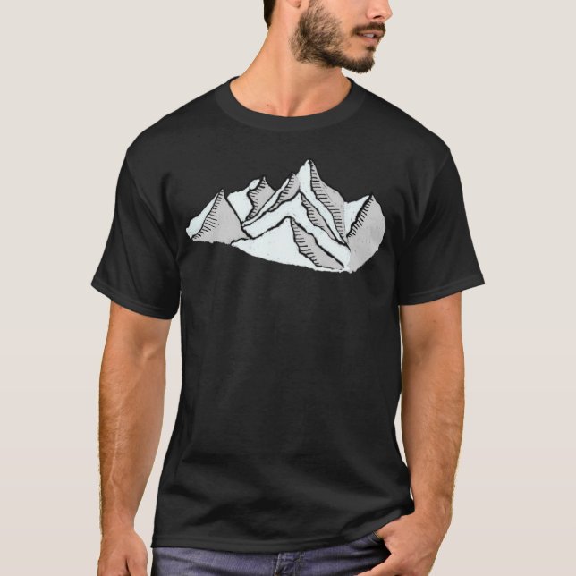 Aktive Schneeberge T-Shirt (Vorderseite)
