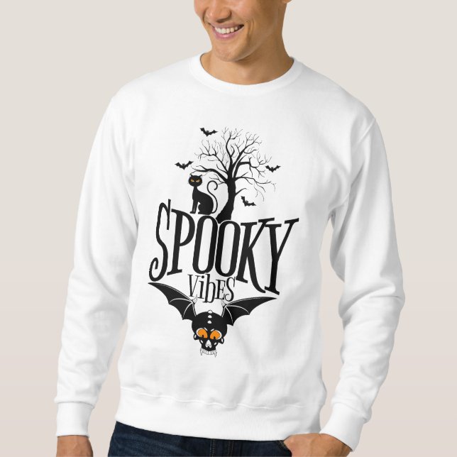Aktive Spooky Vibes, Halloween Men Sweatshirt (Vorderseite)
