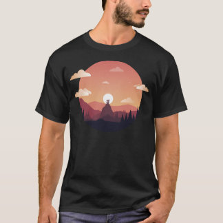 Aktive Sunset-Pagode T-Shirt