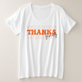 Aktiver Erntedank Frauen Große Größe T-Shirt