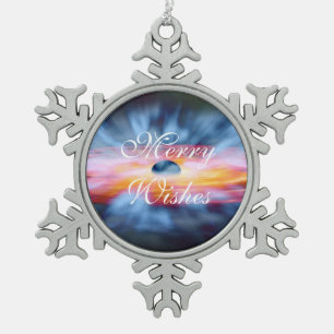 Aktiver Kern AGN NASAs Galaxie Schneeflocken Zinn-Ornament