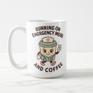 Aktiver Notbetrieb - durch Kaffee angetrieben Kaffeetasse