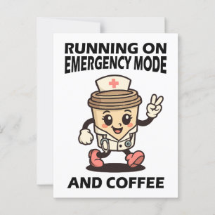 Aktiver Notbetrieb - durch Kaffee angetrieben Postkarte