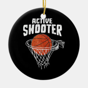 Aktiver Schütze Basketballliebhaber Männer Frauen  Keramik Ornament