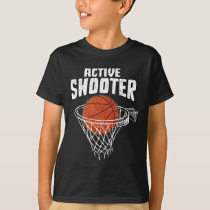 Aktiver Shooter Bysketbyll Liebhaber Männer Frauen T-Shirt