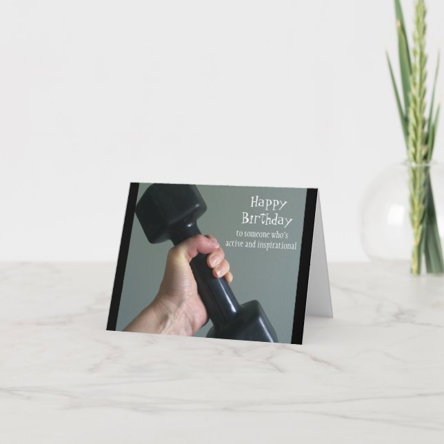Aktiver und inspirierender Geburtstag Karte (Vorderseite)
