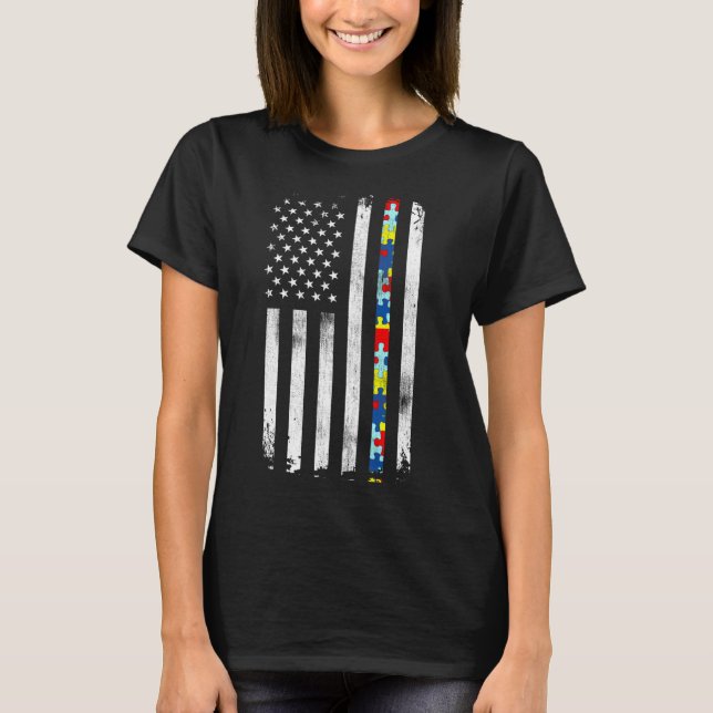 Aktives Bewusstsein für Autismus T-Shirt (Vorderseite)