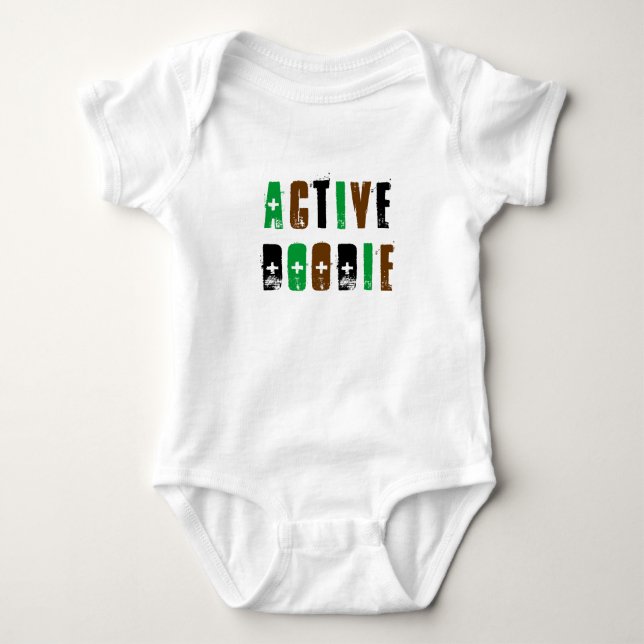 Aktives Doodie Baby-Shirt Baby Strampler (Vorderseite)