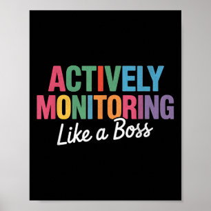 Aktives Monitoring wie ein Boss Staat Testteam Poster