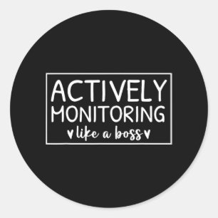 Aktives Monitoring wie ein Boss-Testtag für den Le Runder Aufkleber