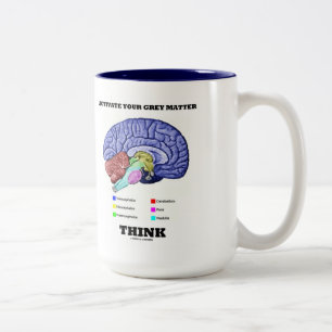 Aktivieren Sie Ihre graue Materie denken anatomisc Zweifarbige Tasse
