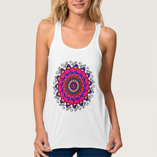 Aktivieren von Mandala-Kleid zur Heilung von Intui Tank Top (Vorderseite)